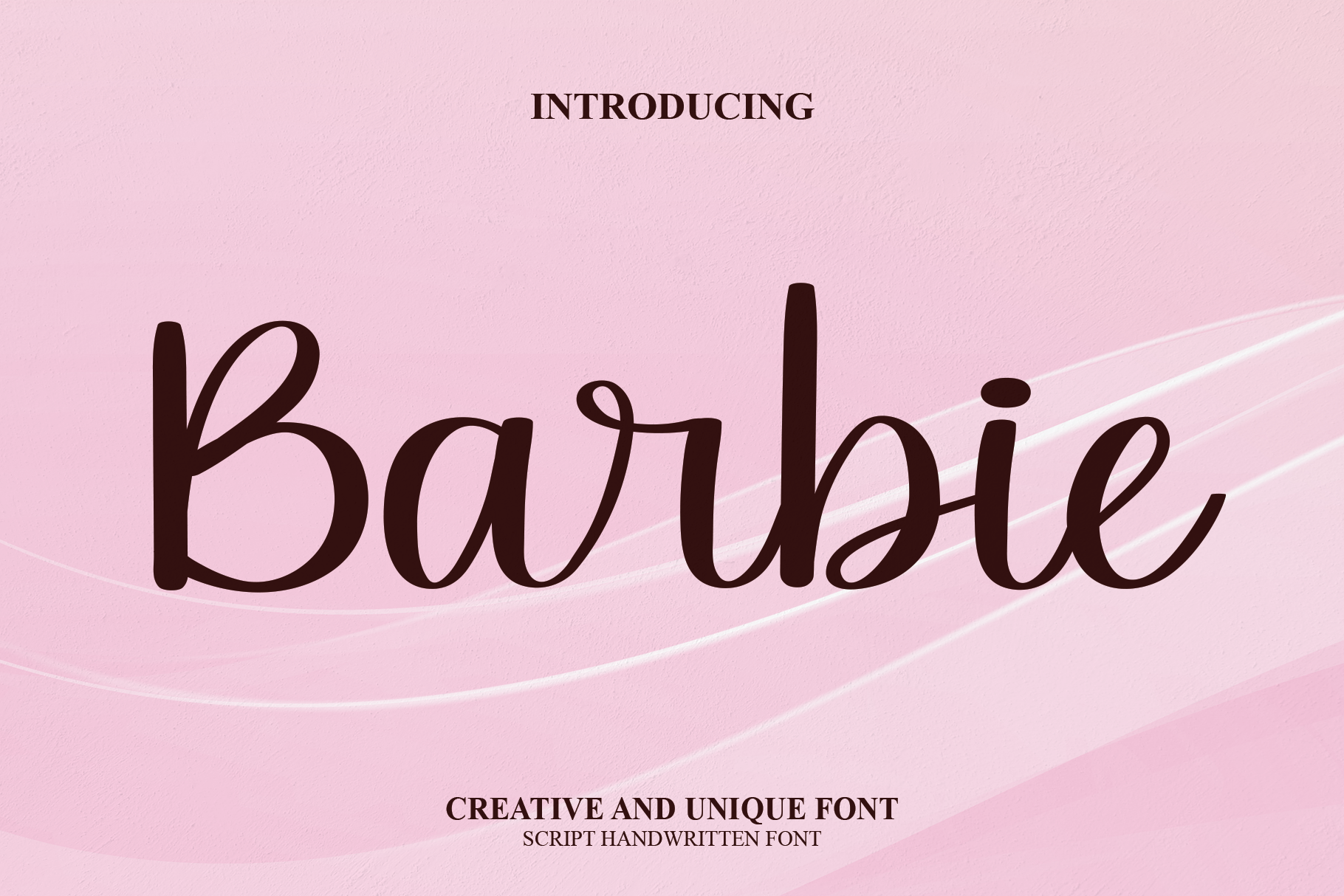 Barbie — wedding font preview