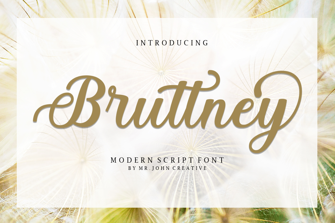 Bruttney — wedding font preview