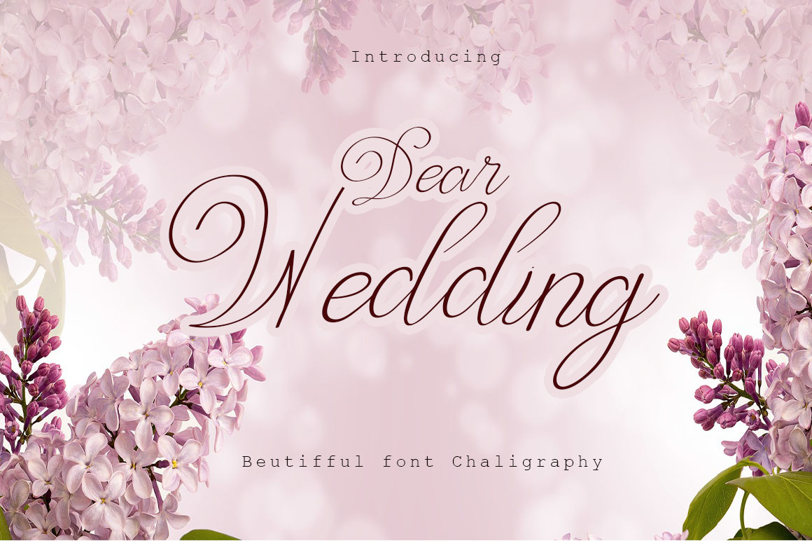 Dear Wedding — wedding font preview