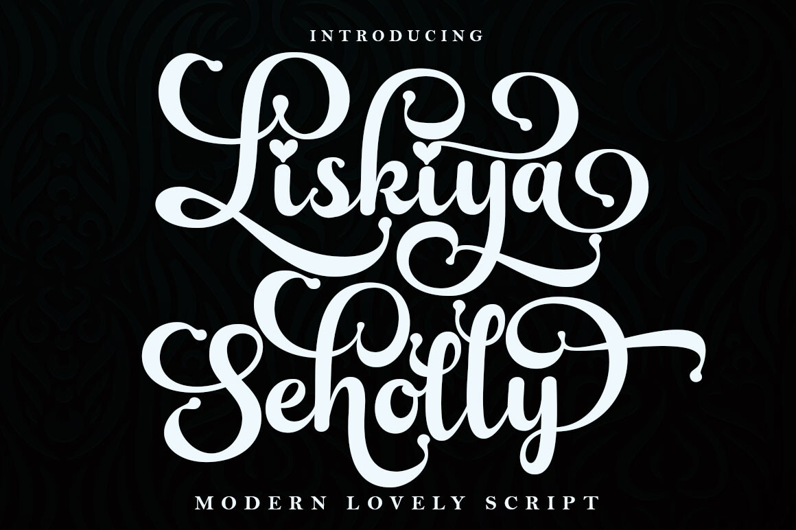 Liskiya Seholly — wedding font preview