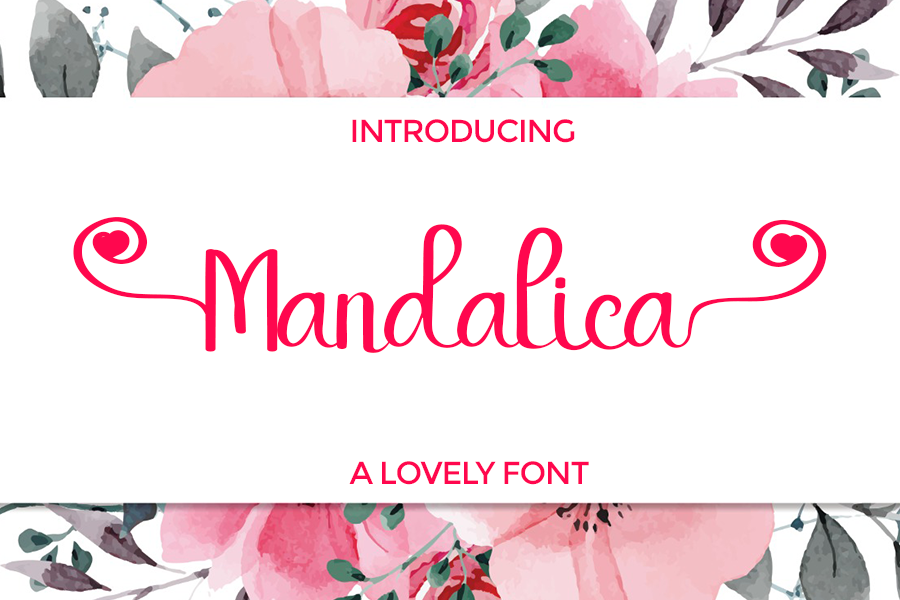 Mandalica — wedding font preview