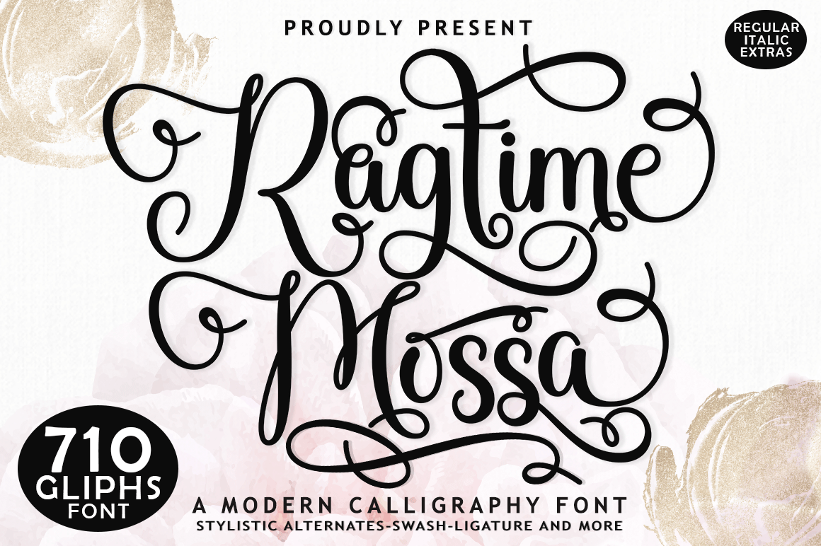 Ragtime Mossa — wedding font preview