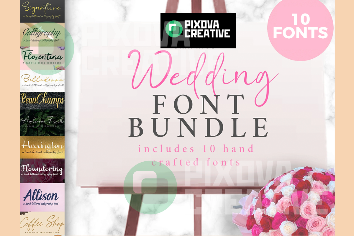 Wedding 10 Bundle — wedding font preview